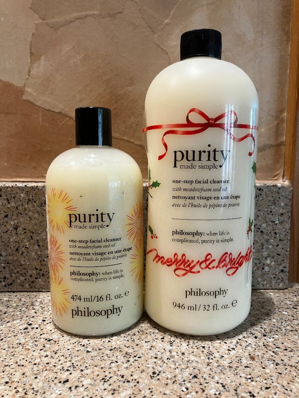 Philosophy Purity Facial Cleanser Jumbo 32 ounce size and a 16 ounce size Sealed